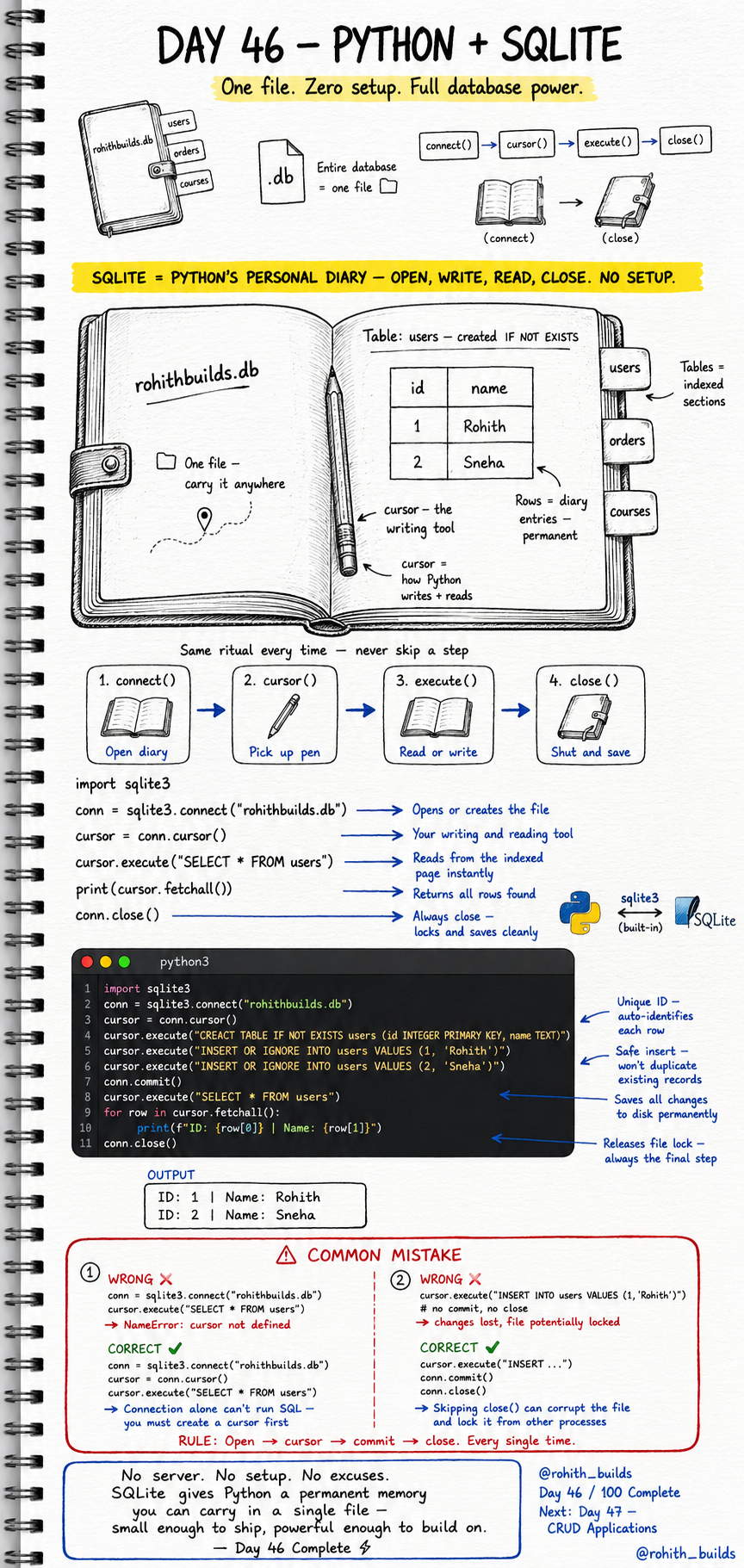 Python + SQLite 🗄️📓⚡