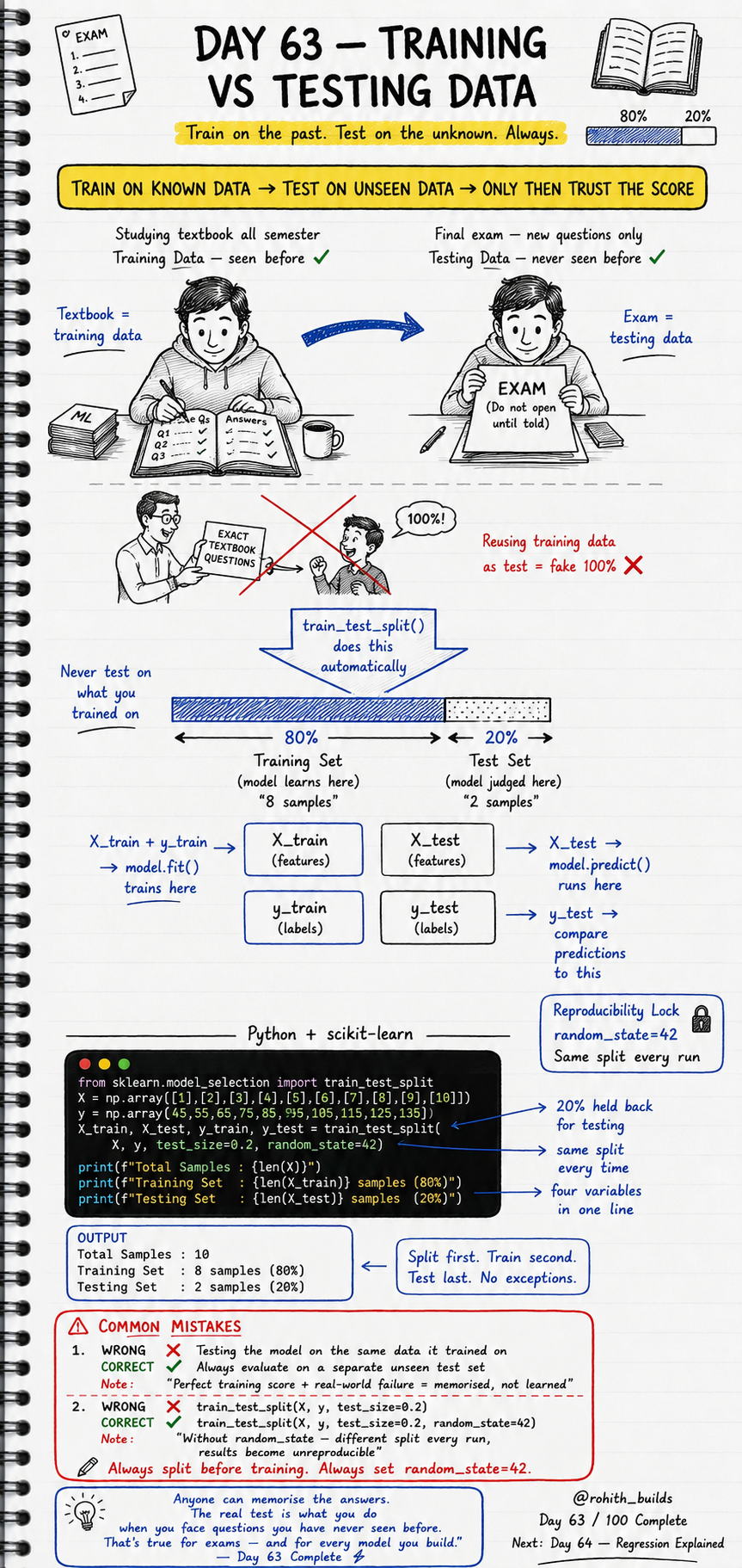 Training vs Testing Data 📚✅🔀