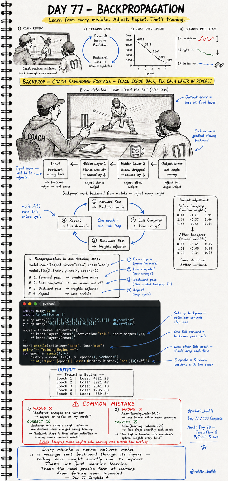Backpropagation 🏏🔁🧠